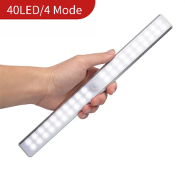 40LED Under Cabinet Lights, Motion Sensor Closet Light, USB Stick-On Anywhere Magnetic Night Light Bar, Under Counter Light for Bedroom, Wardrobe