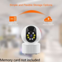 Wireless IP Camera Wifi 360 1080P CCTV Camera Pet Mini Video Surveillance Camera WIFI Baby Monitor Smart Home For Home Office Pet Baby Monitor Without